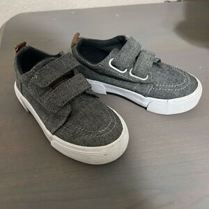 Gray Kids Shoes with Velcro Straps